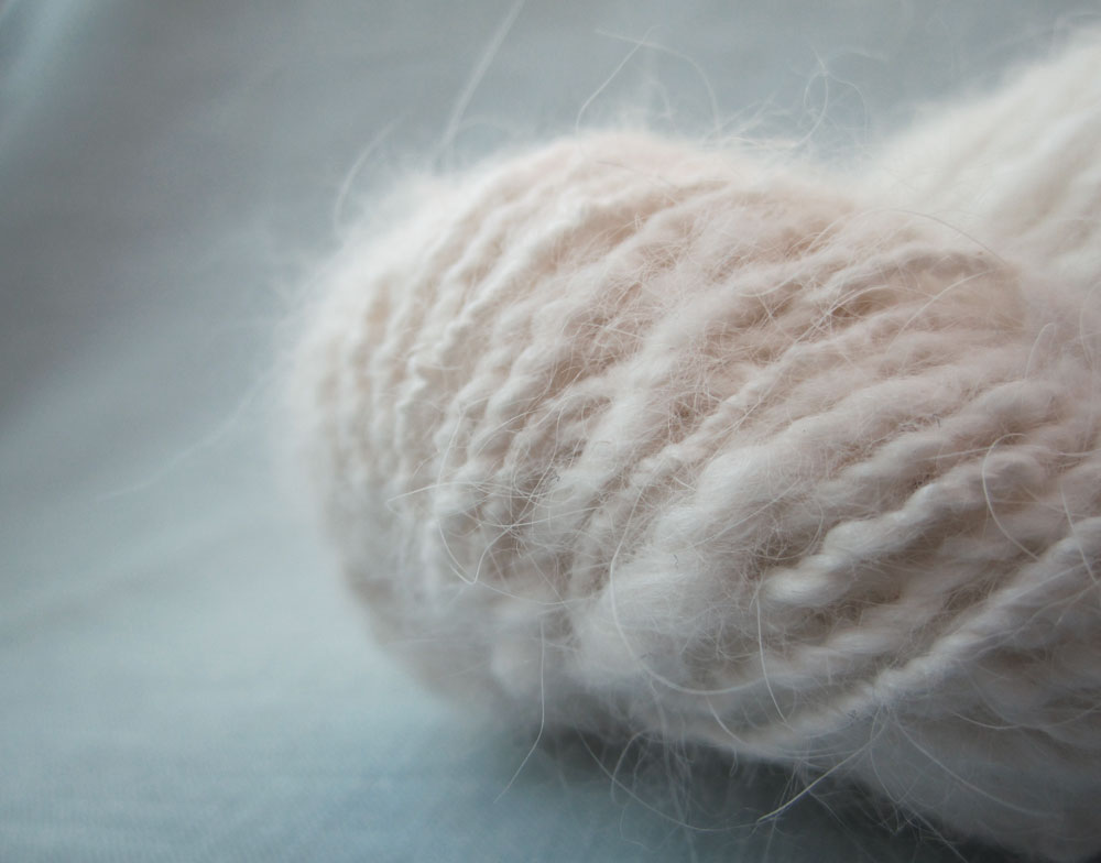 Hand-spun wool from Pine Knoll Sheep & Wool