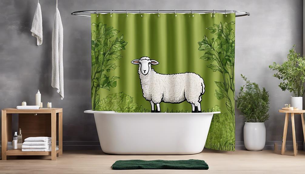 creative sheep themed bathroom decor