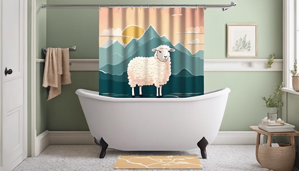 decorative sheep themed bathroom accessory